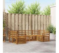 vidaXL Ensemble de canapés 6 pcs Bois d'acacia massif – Moderne pour jardin et terrasse, durable