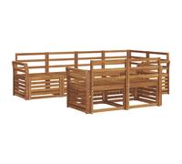 vidaXL Ensemble de canapés 7 pcs en bois d'acacia massif naturel – Canapé de jardin moderne