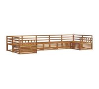 vidaXL Ensembles de canapés 7 pcs Naturel Bois d'Acacia Massif, Canapés Modernes de Jardin, mobilier extérieur Durable, Salon Confortable, assises Pratiques