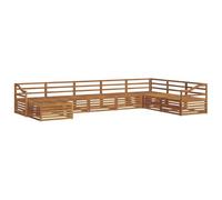 vidaXL Ensembles de canapés 8 pcs Naturel Bois d'Acacia Massif, Canapé de Jardin, Moderne, mobilier extérieur résistant, Salon terrasse, Ensemble Confort
