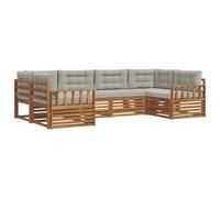 vidaXL Ensembles de canapés avec coussin 6 pcs Gris Naturel et Clair