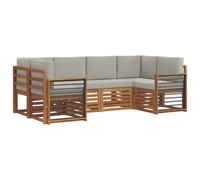 vidaXL Ensembles de canapés avec coussin 6 pcs Gris Naturel et Clair