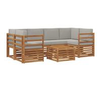 vidaXL Ensembles de canapés avec coussin 7 pcs Gris Naturel et Clair