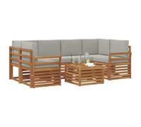 vidaXL Ensembles de canapés avec coussin 7 pcs Gris Naturel et Clair