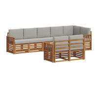 vidaXL Ensembles de canapés avec coussin 8 pcs Gris Naturel et Clair