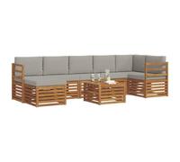 vidaXL Ensembles de canapés avec coussin 8 pcs Gris Naturel et Clair