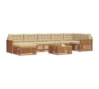 vidaXL Ensembles de canapés avec coussin 8 pcs Naturel et Beige