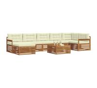 vidaXL Ensembles de canapés avec coussin 8 pcs Naturel et Crème