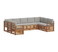 vidaXL Ensembles de canapés avec coussin 9 pcs Gris Naturel et Clair