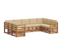 vidaXL Ensembles de canapés avec coussin 9 pcs Naturel et Beige