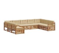 vidaXL Ensembles de canapés avec coussin 9 pcs Naturel et Beige