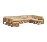 vidaXL Ensembles de canapés avec coussin 9 pcs Naturel et Beige