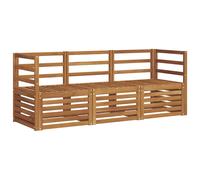 vidaXL Ensembles de canapés 3 pcs Naturel Bois d'Acacia Massif, Ensemble de Meubles d'extérieur Moderne, sièges résistants aux intempéries, canapé en Acacia, Solutions Lounge Patio