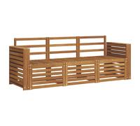 vidaXL Ensembles de canapés 3 pcs Naturel Bois d'Acacia Massif, Ensemble de Meubles d'extérieur Moderne, sièges résistants aux intempéries, canapé en Acacia, Solutions Lounge Patio