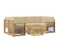 vidaXL Ensembles de canapés Bois d'Acacia Massif, Canapé d'angle de Jardin, mobilier Lounge résistant, Ensemble Moderne pour Un Patio Zen et Confortable