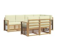 vidaXL Ensembles de canapés Bois d'Acacia Massif, Canapé d'angle Moderne pour Jardin, Salon extérieur, mobilier de Patio, Confort sur la terrasse