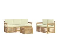 vidaXL Ensembles de canapés Bois d'Acacia Massif, Canapé d'angle Robuste, mobilier de Patio Moderne, Salon extérieur pour détente stylée, Espace Confort terrasse