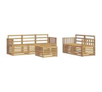 vidaXL Ensembles de canapés Bois d'Acacia Massif, Canapé d'angle Robuste, mobilier de Patio Moderne, Salon extérieur pour détente stylée, Espace Confort terrasse