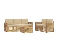 vidaXL Ensembles de canapés Bois d'Acacia Massif, Canapé d'angle Robuste, mobilier de Patio Moderne, Salon extérieur pour détente stylée, Espace Confort terrasse