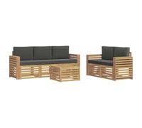 vidaXL Ensembles de canapés Bois d'Acacia Massif, Canapé d'angle Robuste, mobilier de Patio Moderne, Salon extérieur pour détente stylée, Espace Confort terrasse