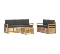 vidaXL Ensembles de canapés Bois d'Acacia Massif, Canapé d'angle Robuste, mobilier de Patio Moderne, Salon extérieur pour détente stylée, Espace Confort terrasse