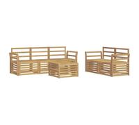 vidaXL Ensembles de canapés Bois d'Acacia Massif, Canapé d'angle Robuste, mobilier de Patio Moderne, Salon extérieur pour détente stylée, Espace Confort terrasse