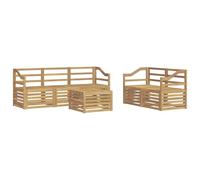 vidaXL Ensembles de canapés Bois d'Acacia Massif, Canapé d'angle Robuste, mobilier de Patio Moderne, Salon extérieur pour détente stylée, Espace Confort terrasse