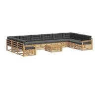 vidaXL Ensembles de canapés Bois d'Acacia Massif, Canapé de Jardin, Meuble sectionnel résistant pour Patio, Ensemble Confortable pour terrasse