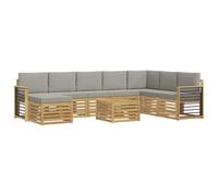 vidaXL Ensembles de canapés Bois d'Acacia Massif, Canapé de Jardin, mobilier d'extérieur Moderne, Ensemble Lounge résistant pour terrasse, Confort assuré