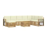 vidaXL Ensembles de canapés Bois d'Acacia Massif, Canapé de Jardin, mobilier d'extérieur Moderne, Ensemble Lounge résistant pour terrasse, Confort assuré