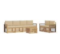 vidaXL Ensembles de canapés Bois d'Acacia Massif, Canapé de Jardin Moderne, Durable, Ensemble Salon extérieur, Coin terrasse, Confort à Fondre
