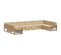 vidaXL Ensembles de canapés Bois d'Acacia Massif, Canapé de Jardin Moderne, sectional résistant, Ensemble Lounge pour Une terrasse stylée et Confortable