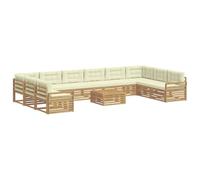 vidaXL Ensembles de canapés Bois d'Acacia Massif, Canapé d'extérieur Moderne, mobilier sectionnel pour Salon, terrasse Durable et Confortable