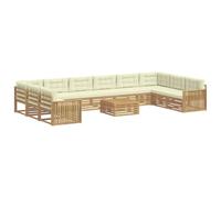 vidaXL Ensembles de canapés Bois d'Acacia Massif, Canapé d'extérieur Moderne, mobilier sectionnel pour Salon, terrasse Durable et Confortable
