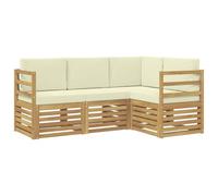vidaXL Ensembles de canapés Bois d'Acacia Massif, Ensemble de Salon de Jardin, canapé Moderne, Meubles sectionnels pour la terrasse, Confort sur Le Patio