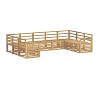 vidaXL Ensembles de canapés Bois d'Acacia Massif, Mobilier de Jardin, Ensemble Lounge Moderne, canapé Solide, sièges sectionnels pour terrasse et Salon