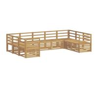 vidaXL Ensembles de canapés Bois d'Acacia Massif, Mobilier de Jardin, Ensemble Lounge Moderne, canapé Solide, sièges sectionnels pour terrasse et Salon