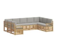 vidaXL Ensembles de canapés Bois d'Acacia Massif, Mobilier de Jardin, Ensemble Lounge Moderne, canapé Solide, sièges sectionnels pour terrasse et Salon