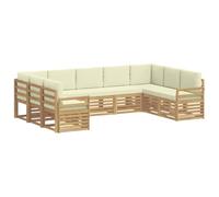 vidaXL Ensembles de canapés Bois d'Acacia Massif, Mobilier de Jardin, Ensemble Lounge Moderne, canapé Solide, sièges sectionnels pour terrasse et Salon
