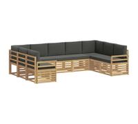 vidaXL Ensembles de canapés Bois d'Acacia Massif, Mobilier de Jardin, Ensemble Lounge Moderne, canapé Solide, sièges sectionnels pour terrasse et Salon