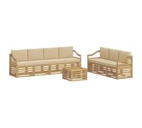 vidaXL Ensembles de canapés Bois d'Acacia Massif, Sofa d'extérieur Moderne, mobilier de Jardin Durable pour se détendre, Style terrasse Tendance