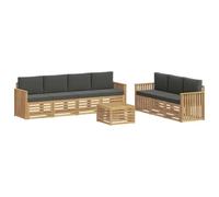 vidaXL Ensembles de canapés Bois d'Acacia Massif, Sofa d'extérieur Moderne, mobilier de Jardin Durable pour se détendre, Style terrasse Tendance