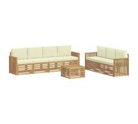 vidaXL Ensembles de canapés Bois d'Acacia Massif, Sofa d'extérieur Moderne, mobilier de Jardin Durable pour se détendre, Style terrasse Tendance