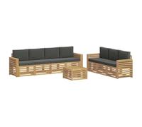 vidaXL Ensembles de canapés Bois d'Acacia Massif, Sofa d'extérieur Moderne, mobilier de Jardin Durable pour se détendre, Style terrasse Tendance