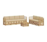 vidaXL Ensembles de canapés Bois d'Acacia Massif, Sofa d'extérieur Moderne, mobilier de Jardin Durable pour se détendre, Style terrasse Tendance