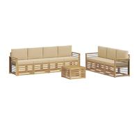 vidaXL Ensembles de canapés Bois d'Acacia Massif, Sofa d'extérieur Moderne, mobilier de Jardin Durable pour se détendre, Style terrasse Tendance