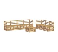 vidaXL Ensembles de canapés Bois d'Acacia Massif, Sofa d'extérieur Moderne, mobilier de Jardin Durable pour se détendre, Style terrasse Tendance