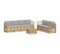 vidaXL Ensembles de canapés Bois d'Acacia Massif, Sofa d'extérieur Moderne, mobilier de Jardin Durable pour se détendre, Style terrasse Tendance