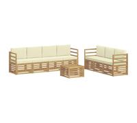 vidaXL Ensembles de canapés Bois d'Acacia Massif, Sofa d'extérieur Moderne, mobilier de Jardin Durable pour se détendre, Style terrasse Tendance