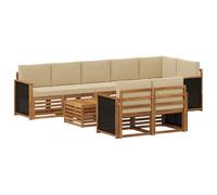 vidaXL Ensembles de canapés en bois d'acacia massif, canapé modulaire, mobilier d'extérieur moderne, fauteuil de patio, canapé en acacia marron